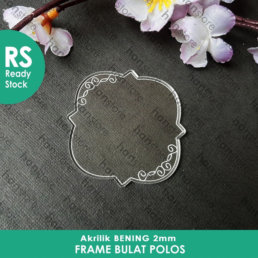 RS 5cm Frame Polos OVAL akrilik bening 2mm