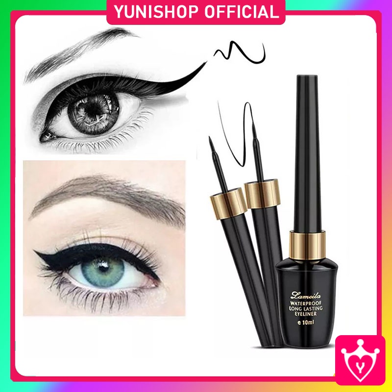 Lameila Liquid Eyeliner Waterproof / Eye Liner Cair Hitam Anti Air Tahan Lama / TS-116