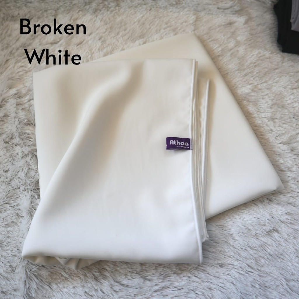 Kain Wolfis/ Woolpeach/ Wolvis Grade A Harga Setengah Meter-Kain Putih Tulang