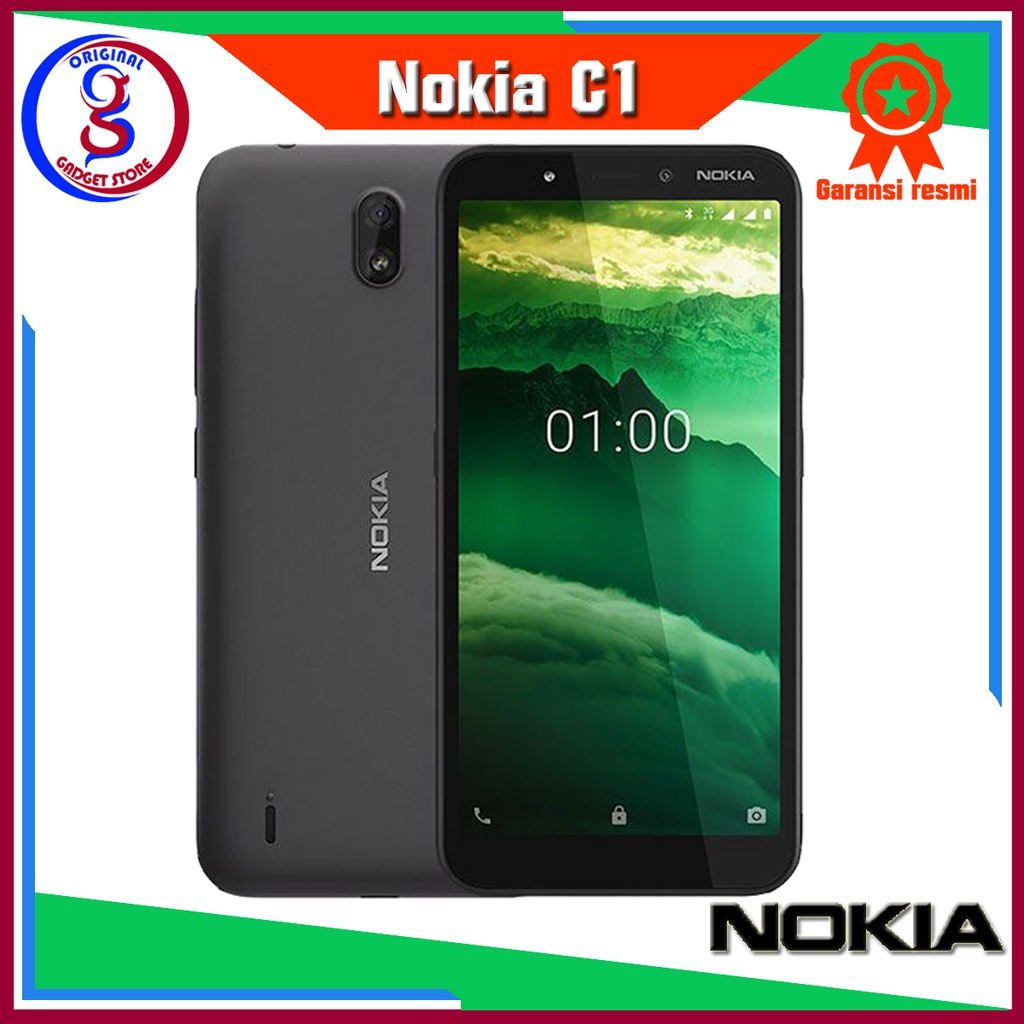 Nokia C1 3G 2020 Android Ram 1GB Internal 16GB Garansi Resmi