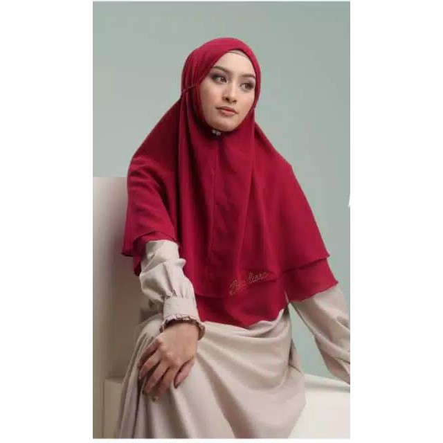 Khimar rubiah ceruty nonpet tali