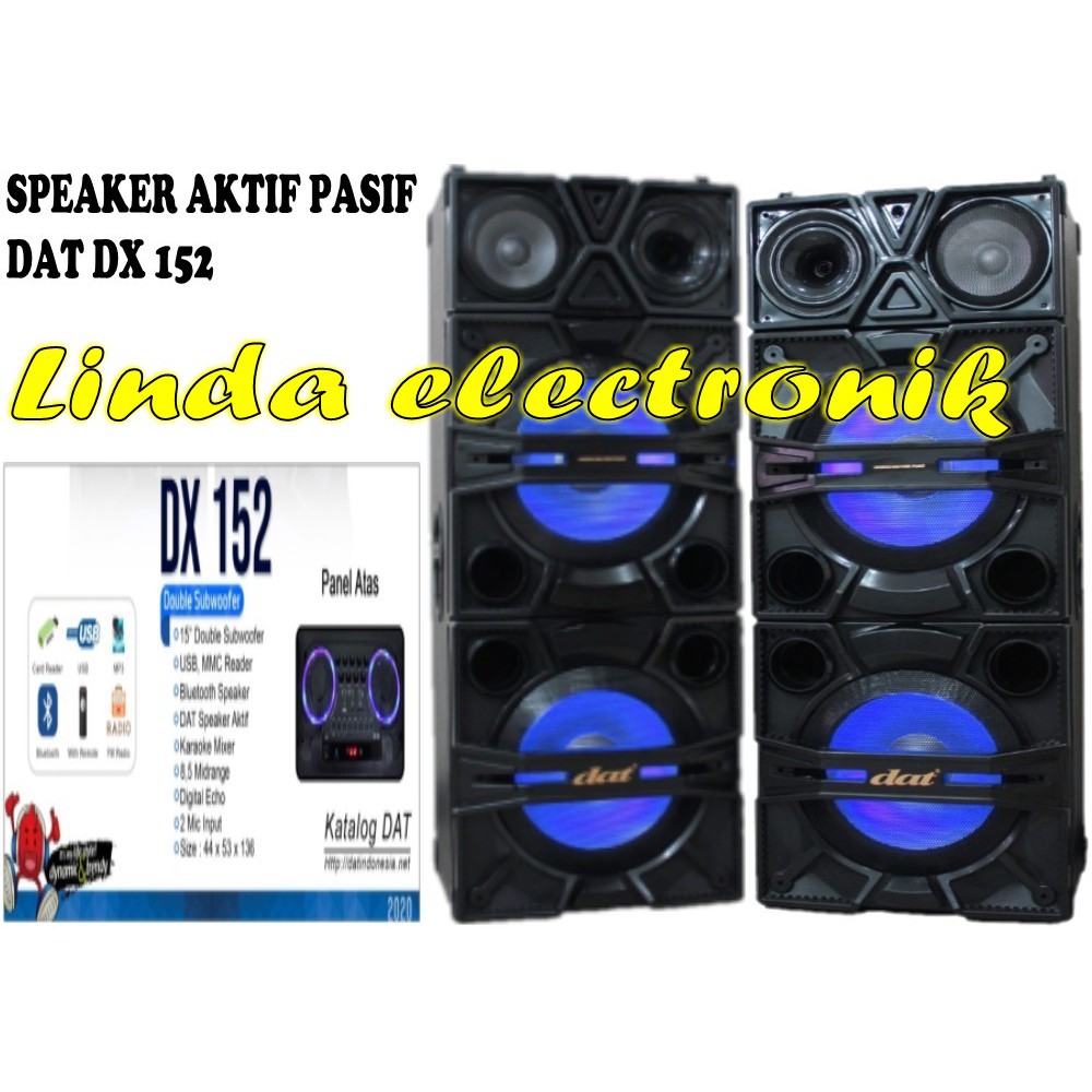 SPEAKER AKTIF PASIF DAT DX 152 SPEAKER 15in DOUBLE SUBWOOFER DAT DX152