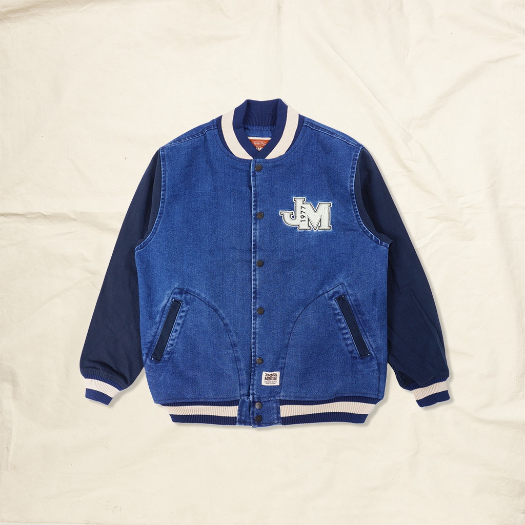 JImmy and Martin - Varsity Denim Jacket Navy Sleeve - 2020