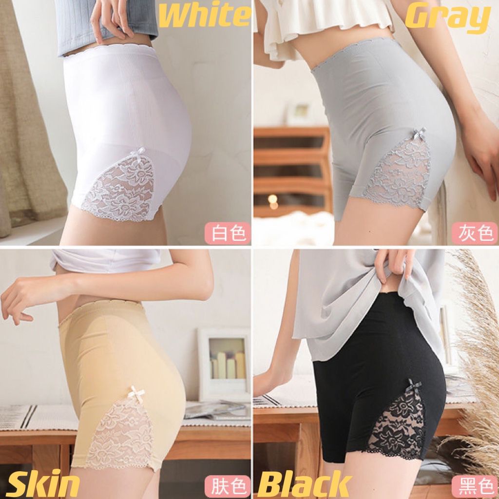 Celana Pendek Dalaman Wanita Motif Bunga Renda Legging ShortPants Import