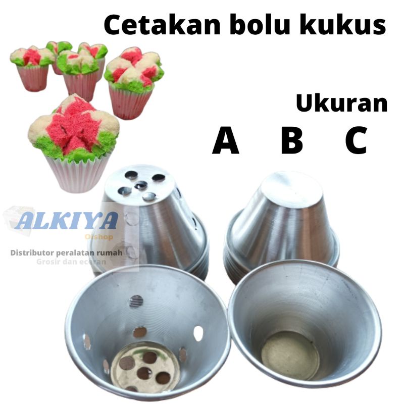 12pcs/Cetakan bolu kukus/cetakan kue kukus/polos dan lubang/varian A B C