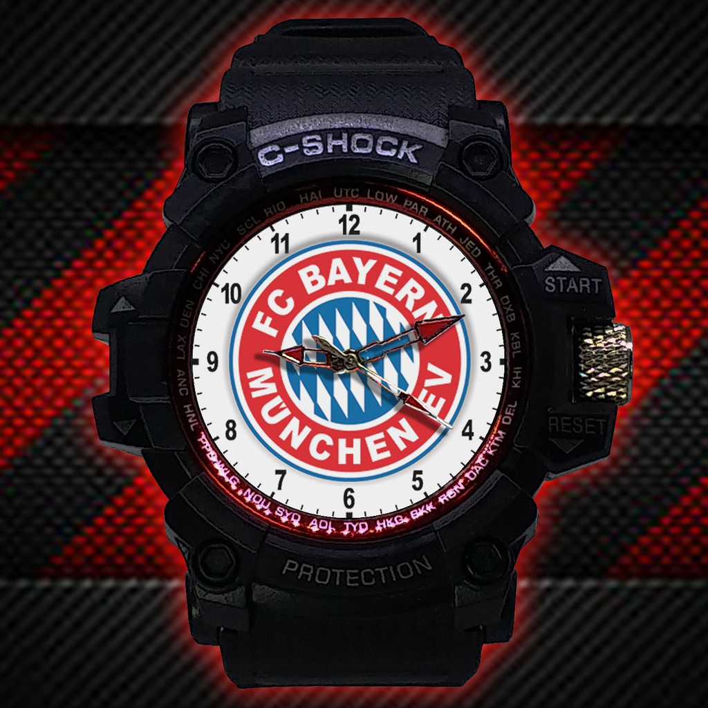 (ISTIMEWA BOSSQUE) JAM TANGAN BAYERN MUNCHEN LIST MERAH - EXCLUSIVE