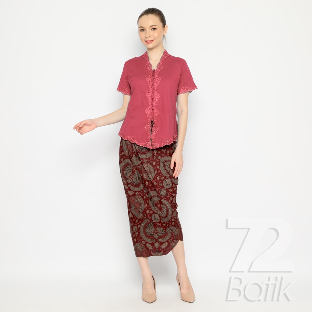 ROK BATIK SPAN Skirt Lilit Kebaya Instan Modern Wanita Motif Babon Angkrem Warna Merah 724279 Cap 72 - Rok Batik Lilit Bawahan Skirt Kamen Kebaya Songket Batik Panjang Plisket Span Instan Jadi Bali Lembaran Premium Modern Untuk Wanita Kondangan