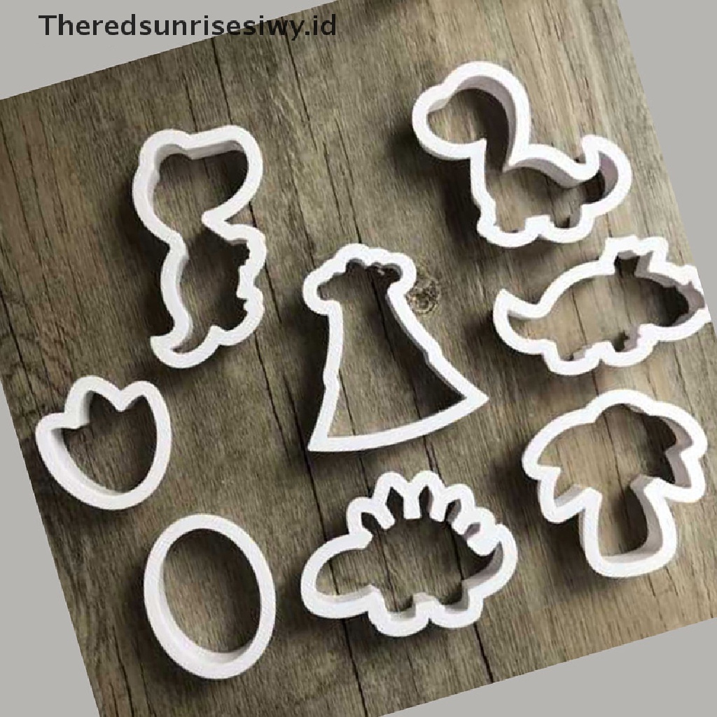 # Alat Rumah Tangga # 8pcs / Set Cetakan Kue / Biskuit Bentuk Dinosaurus