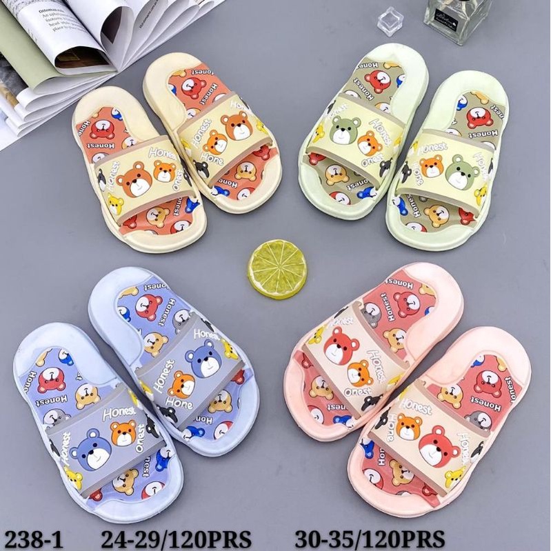 Sandal Selop Jelly Karet Anak Unisex Teddy Bear Beruang 238