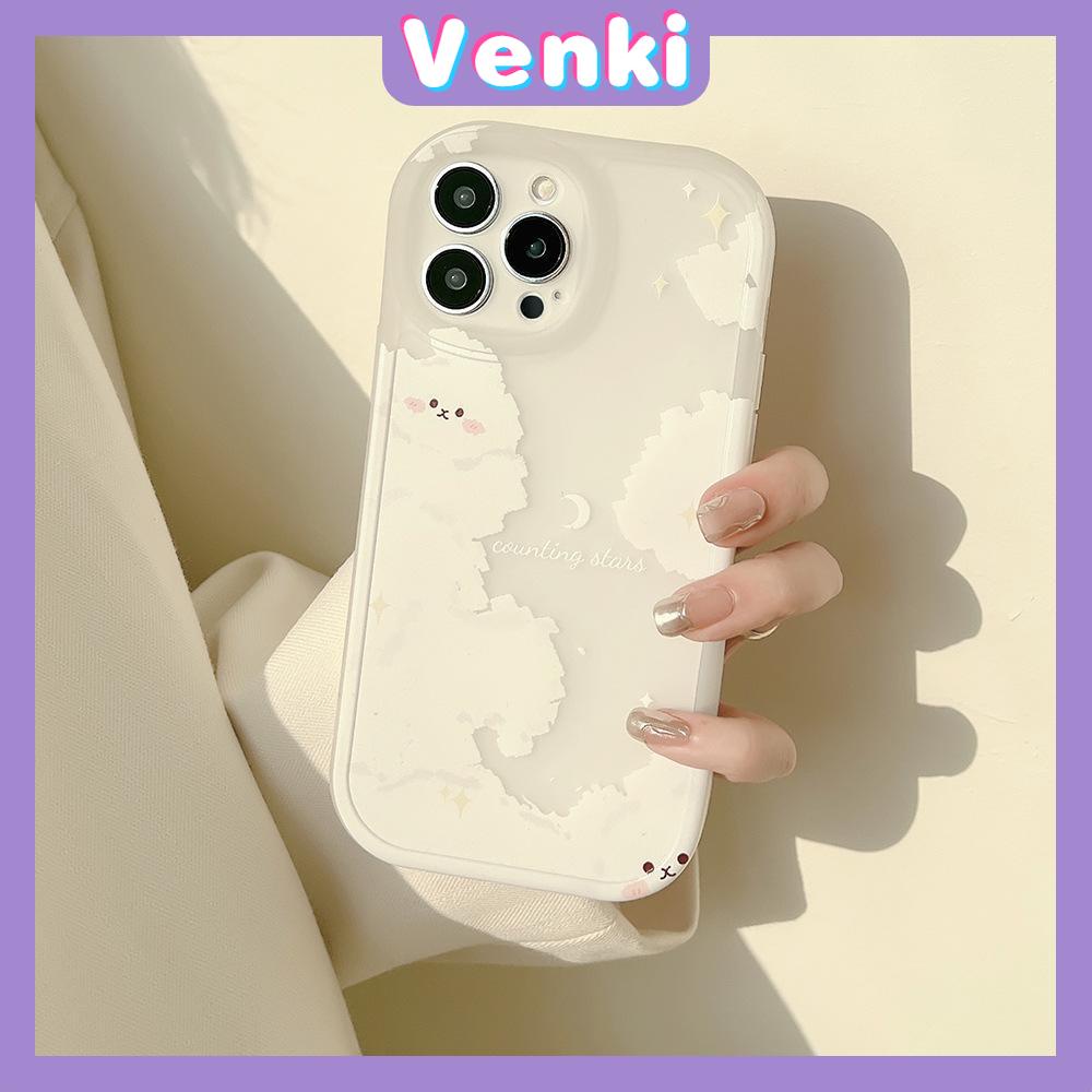 iPhone Case Clear Case Frosted Soft Thick TPU Airbag Shockproof Full Coverage Protection Camera Clouds Bear Cute For iPhone 13 Pro Max iPhone 12 Pro Max iPhone 11 iPhone 7 Plus