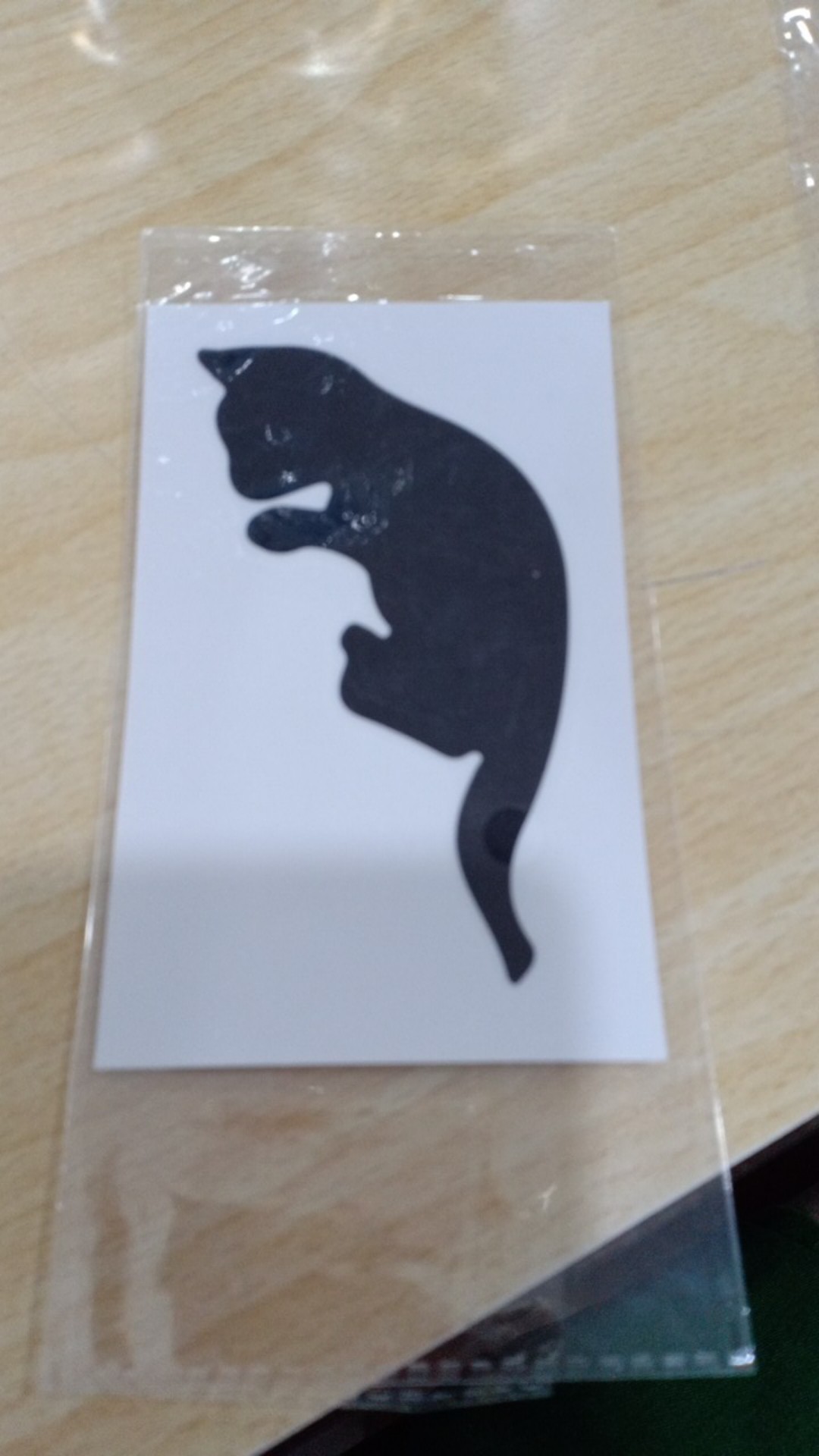 6x10cm Stiker Saklar Dinding Pvc Removable Gambar Kucing Hitam
