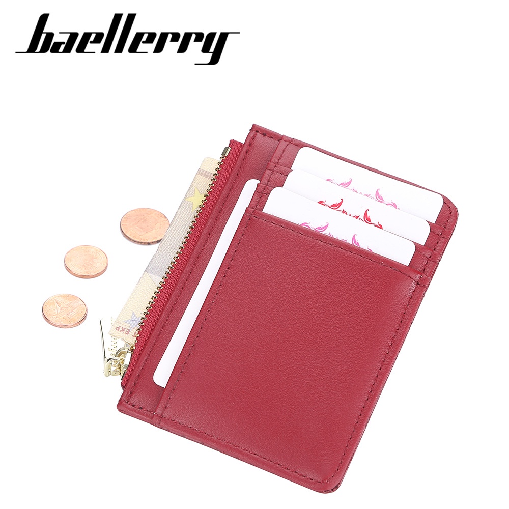 BAELLERRY NR090 Dompet Kartu Wanita Bahan Kulit PU Leather Premium WATCHKITE WKOS