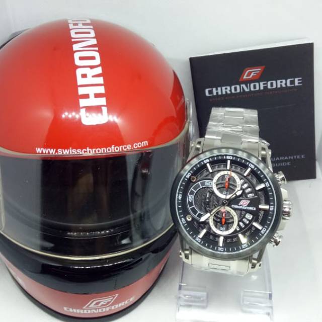 JAM TANGAN PRIA CHRONOFORCE CF5308 SILVER ORI MURAH