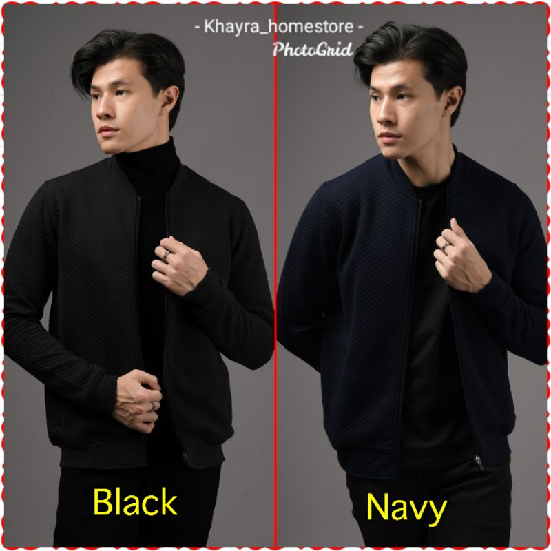 Comfy Jacket Black & Navy Male.id