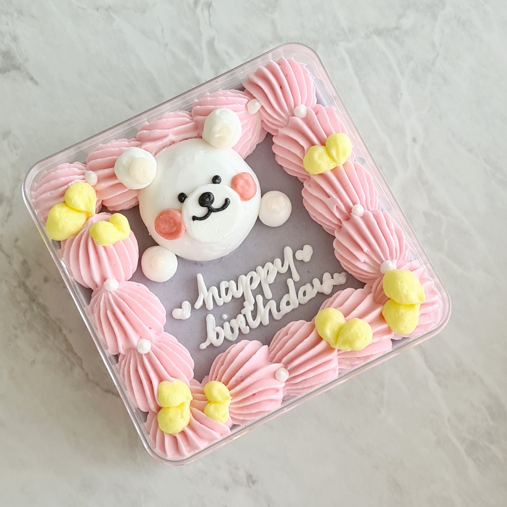 

Korean dessert box / cake box Polar Bear