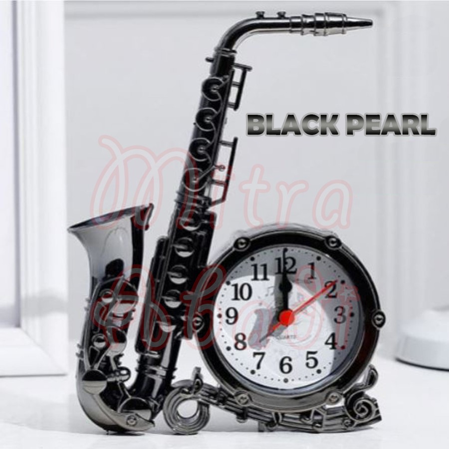 Jam Meja Vintage Saksofon / Vintage Mini Saxophone Model Alarm Clock