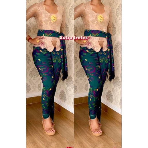 sutra mastuli Lasem set selendang dg Tretes emas