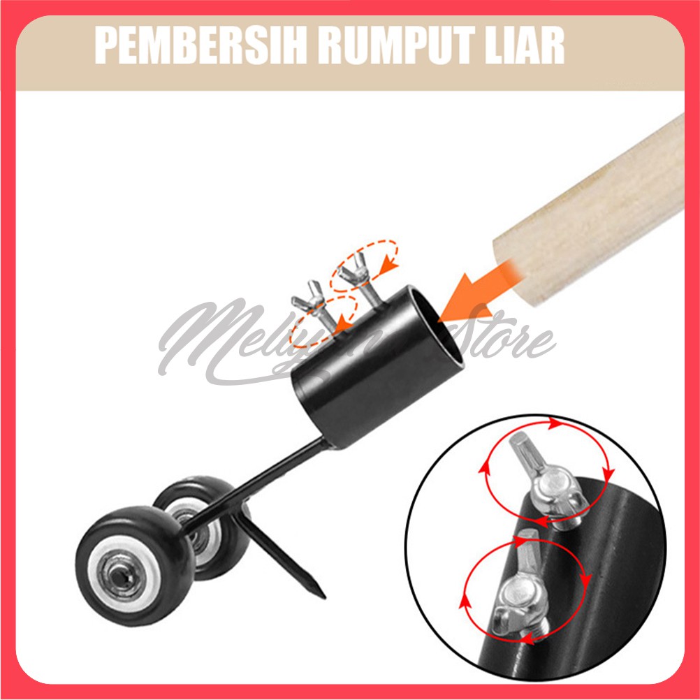 Alat Pembersih Rumput Liar Model Dorong Dengan Roda