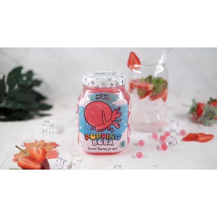 

54ekh Popping Boba Stroberi 500 Grm Termurah / Topping Minuman Kekinian 60J