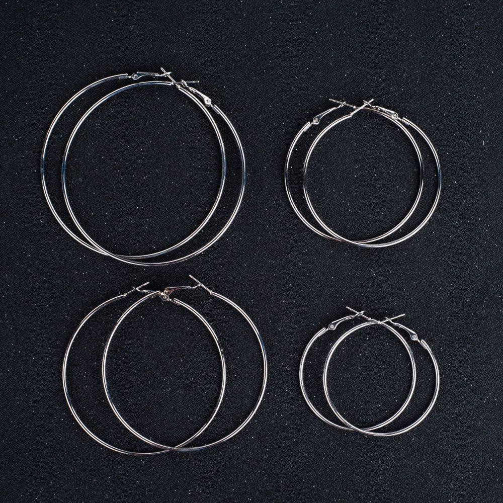 Mxbeauty Anting Hoop Wanita Berlebihan Punk Lingkaran Besar Cincin Temperamen Perhiasan