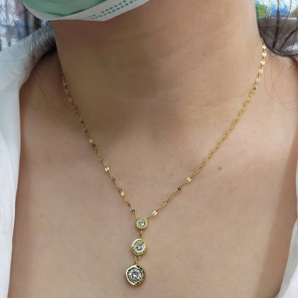 Kalung Liontine Wanita Romawi Kalung Fashion Korea Impor Ori Titanium Anti Karat KT288
