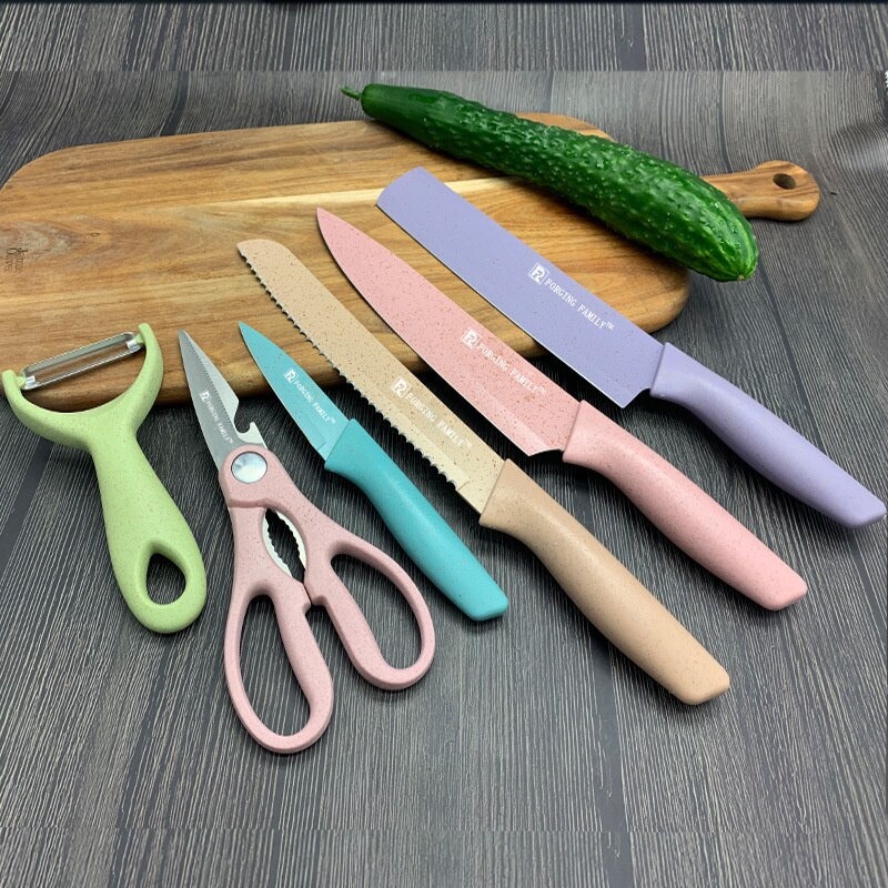 PISAU MARMER Set 6 in 1 | PISAU DAPUR| KITCHEN KNIFE SET 6 IN 1 | PISAU MACARON VIRAL