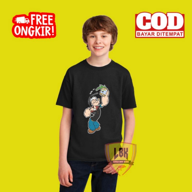 KAOS ANAK POPEYE / BAJU ANAK POPEYE / BAJU KAOS ANAK POPAYE TERBARU