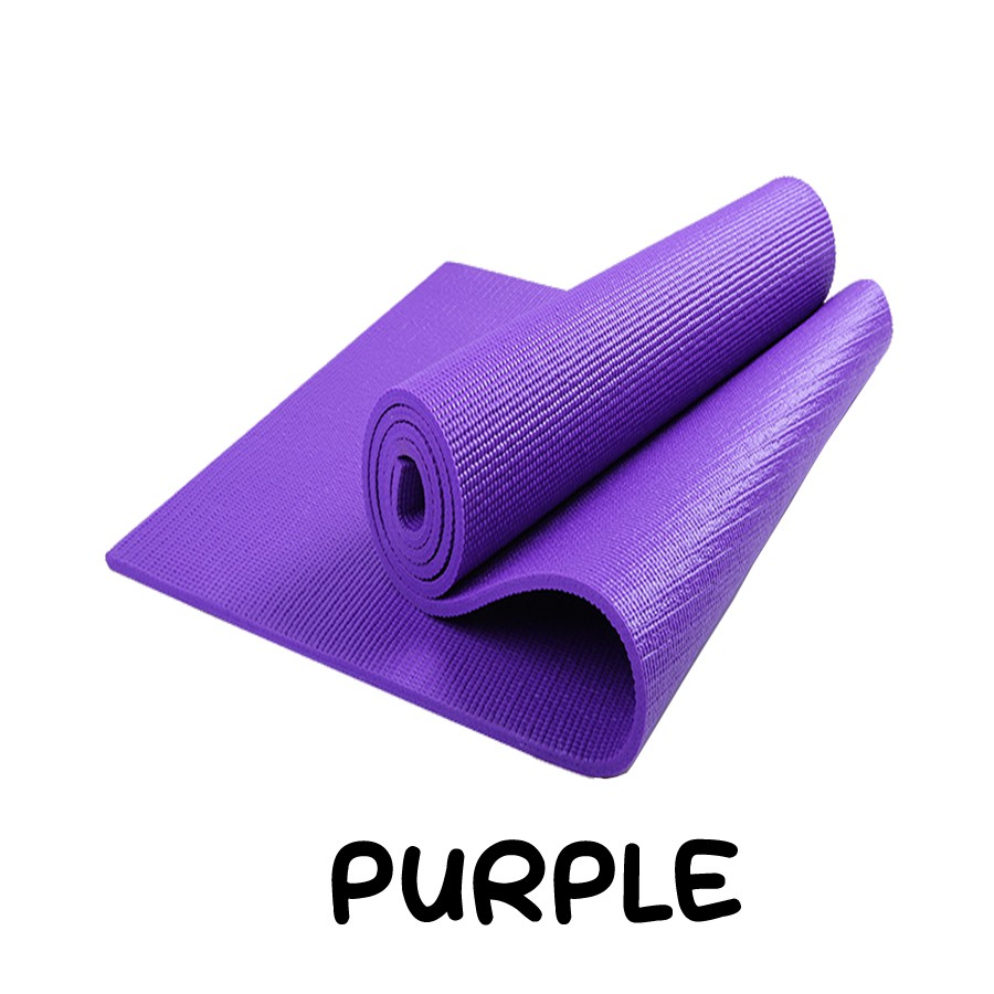 Matras yoga  Tebal - Matras yoga olahraga - Matras Senam Ungu Anti Slip Tebal serbaguna