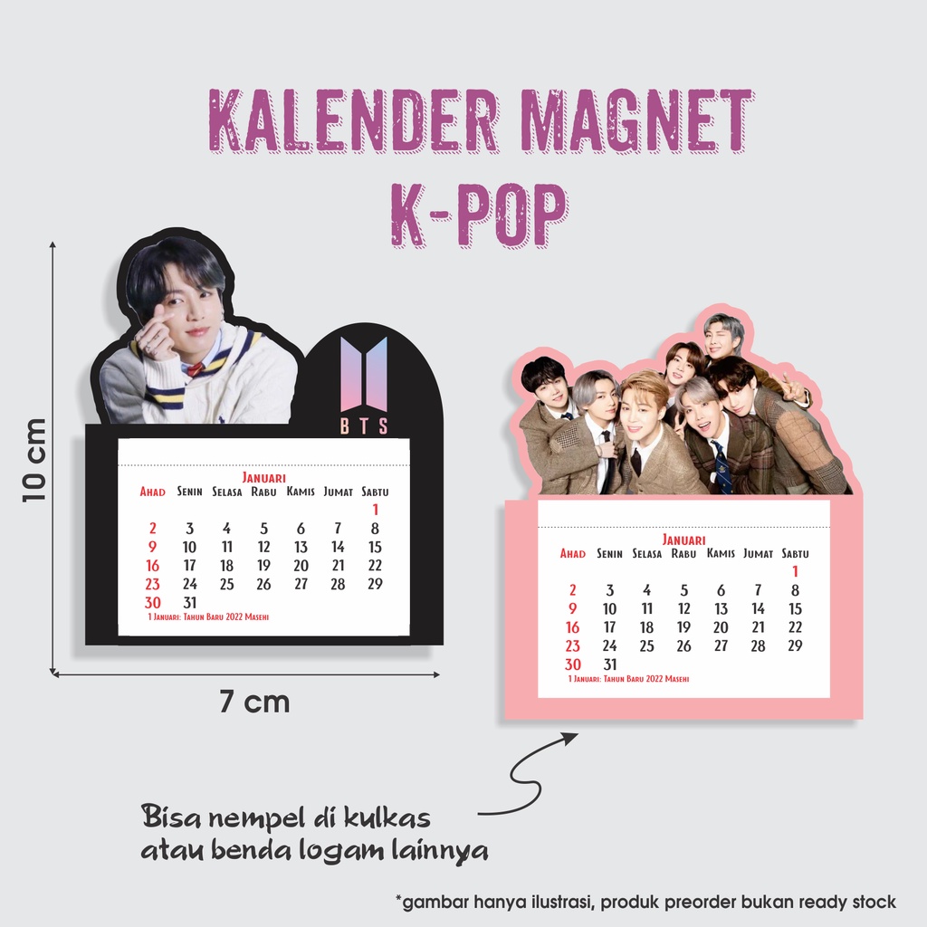 

Kalender Magnet K-Pop Custom Foto