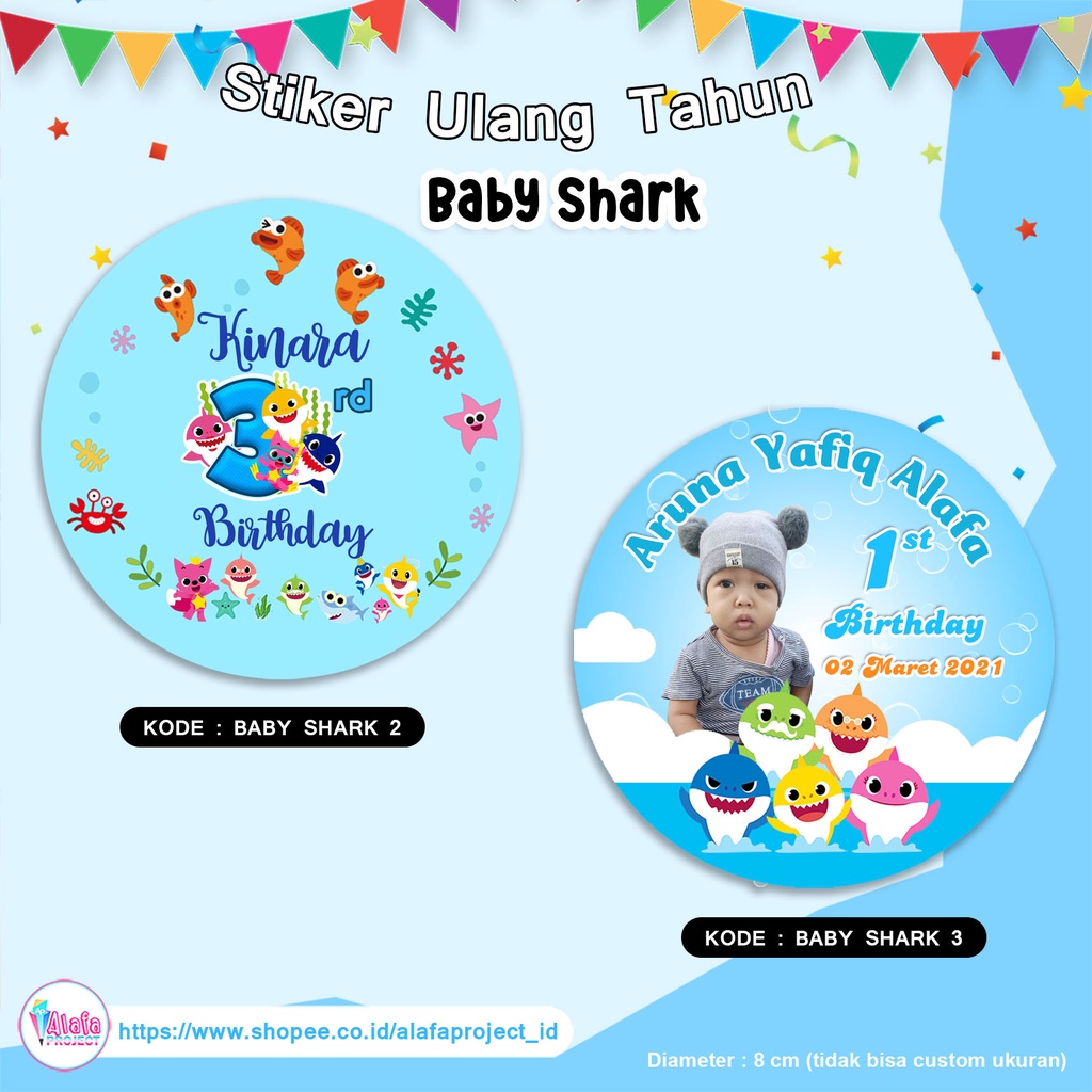 

alafaproject - Stiker Ultah Birthday Baby Shark