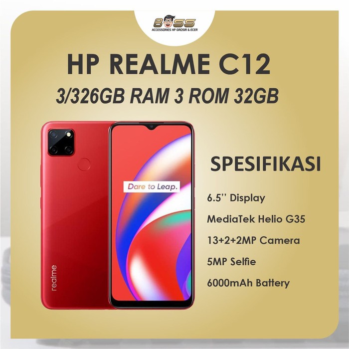 HP REALME C12 3/32GB RAM 3GB ROM 32GB GARANSI RESMI