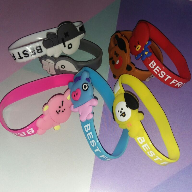 Gelang Silicon BT21,wristband BTS BT21