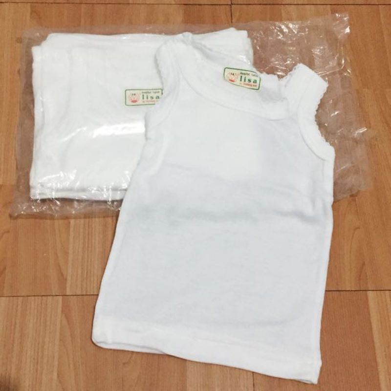 KAOS DALAMAN SINGLET PUTIH LISA Size 14/16/18/20/22/24