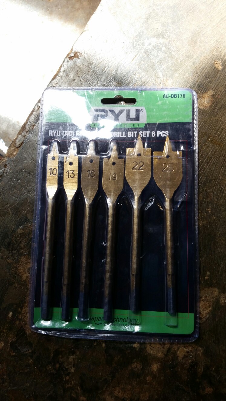 Ryu Mata Bor Kayu Kipas 6 Pcs Mata Bor Pelubang Kayu Flat Wood Drill