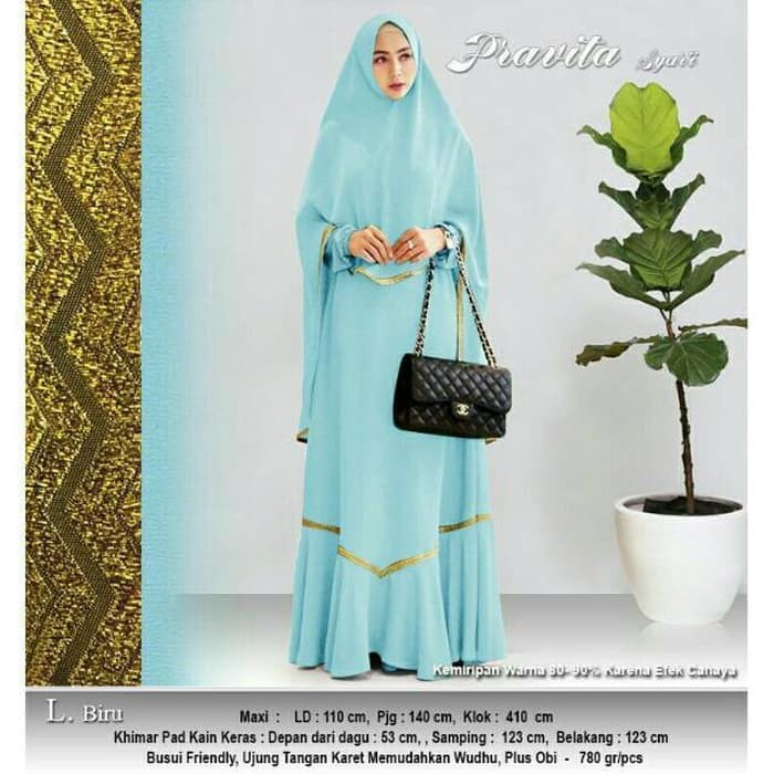 Baju Busana Muslim Wanita Gamis Syari Pesta Annisa Prav