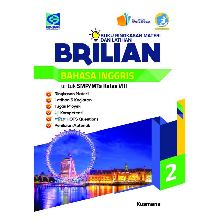 Jual Buku Ringkasan Materi Dan Latihan The Brilian Bahasa Inggris Smpmts Kelas Viii Indonesiashopee Indonesia