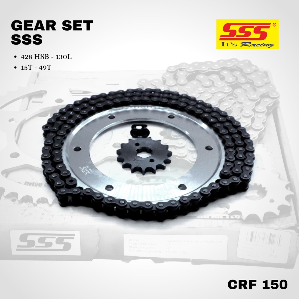 Gear gir paket set sss CRF 150 428 15 49