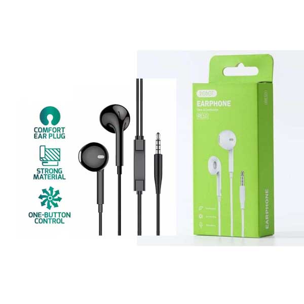 ✅RESMI - Headset Robot RE10 Wired Headset Wired Earphone Bass Smartphone Original