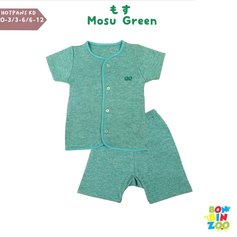 Bonbinzoo Setelan Baju Pendek Bayi Celana Pendek 100% Kokogan Fabric Granit 0-12 Bulan