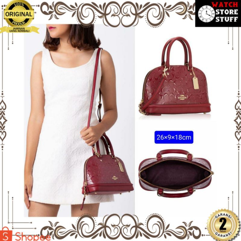 Tas Wanita Coach F27597 Mini Sierra Satchel In Signature Leather