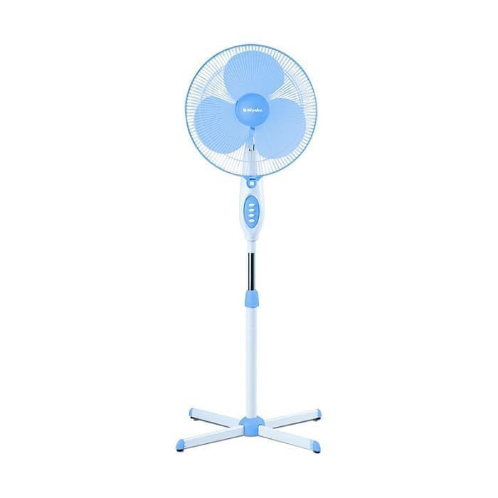 MIYAKO Kipas Angin Stand Fan 16 inch / Kipas Angin Berdiri 16&quot; KAS 1618 B PL - Jaring Plastik - Garansi Resmi 1 Tahun