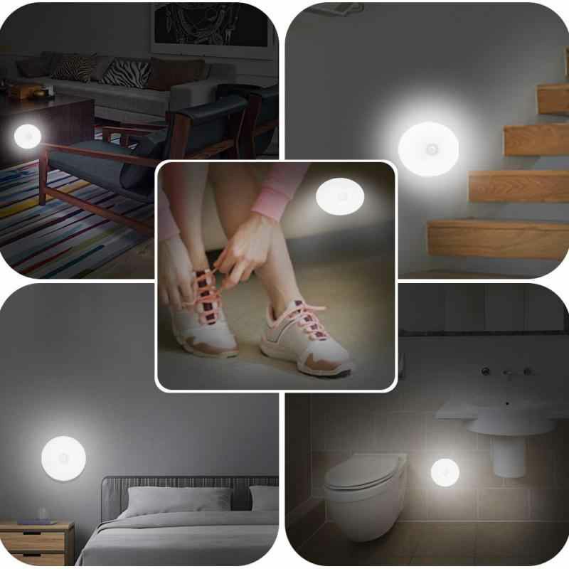 Lampu LED Sensor Gerak Otomatis-Smart Lighting Otomatis Rechargeable Lampu Led Motion Sensor Human Body Induction-Lampu Tangga Kamar LED Lamp Emergency-Lampu Lemari LED Induction Night Light Lampu Tempel LED Universal Multifungsi Serbaguna