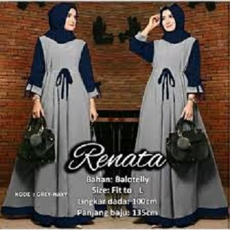 MRA - Baju gamis terbaru kekinian Bertha dress moscrepe