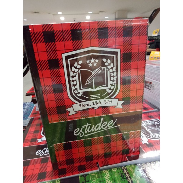

Buku tulis Vos/Estudeee ukuran B5 Tartan merah, fancy pattern, tribal