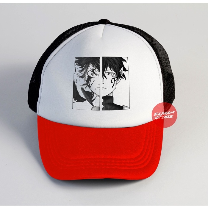 Topi Anime Asta Yuno / Demon Slayer / Topi Jaring Distro / Topi Premium / Topi Sablon