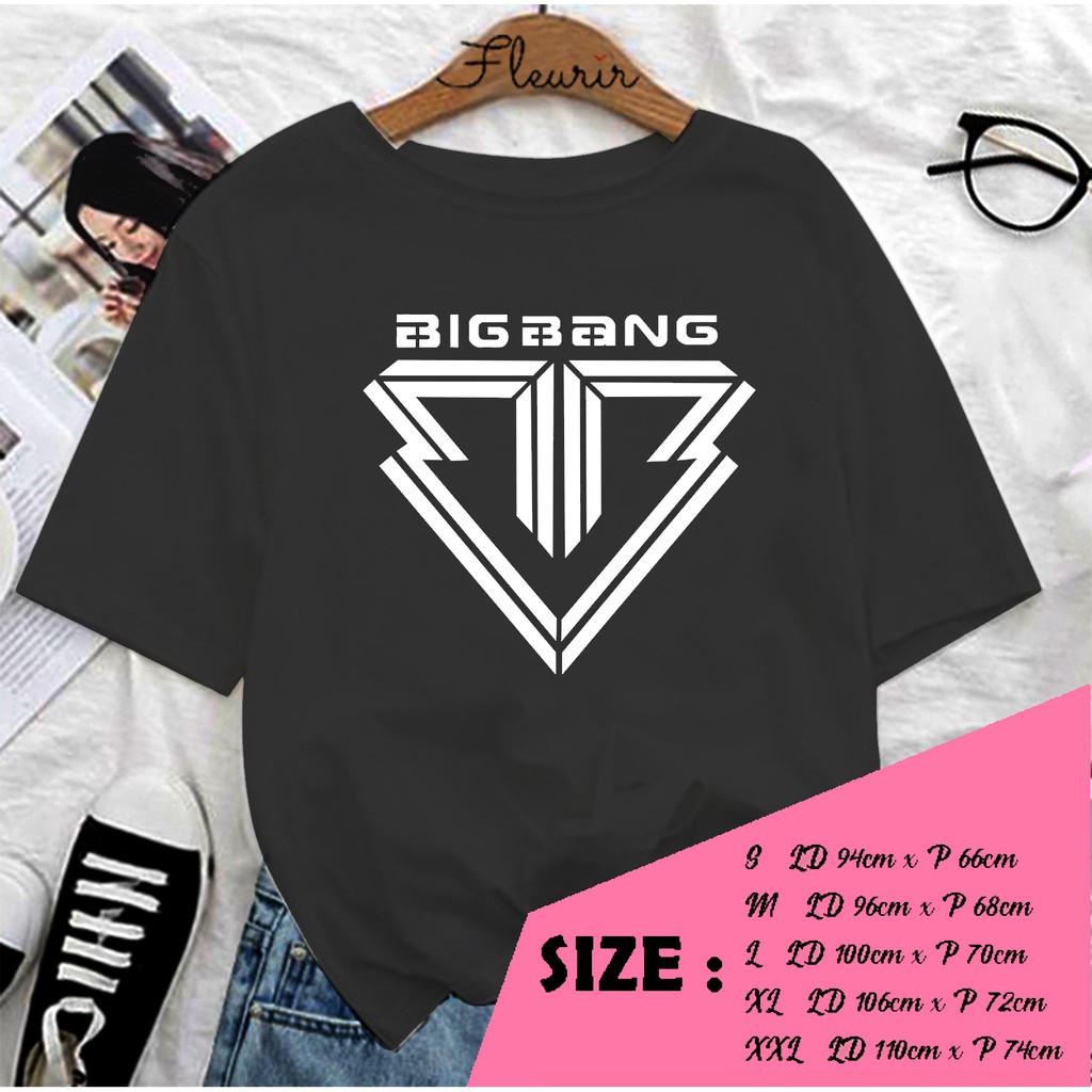 FLEURIR - KAOS BIGBANG LOGO BIG WANITA DEWASA LENGAN PENDEK TEE UNISEX