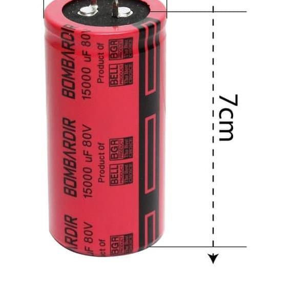 ✾ CAPASITOR 15000UF 80V BOMBARDIR BELL- ELKO ELCO 15000 MIKRO 80 VOLT 15000 UF 80 V BGR BOMBARDIR AS