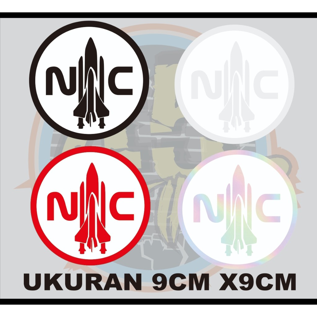 

Sticker cutting NASA logo hologram