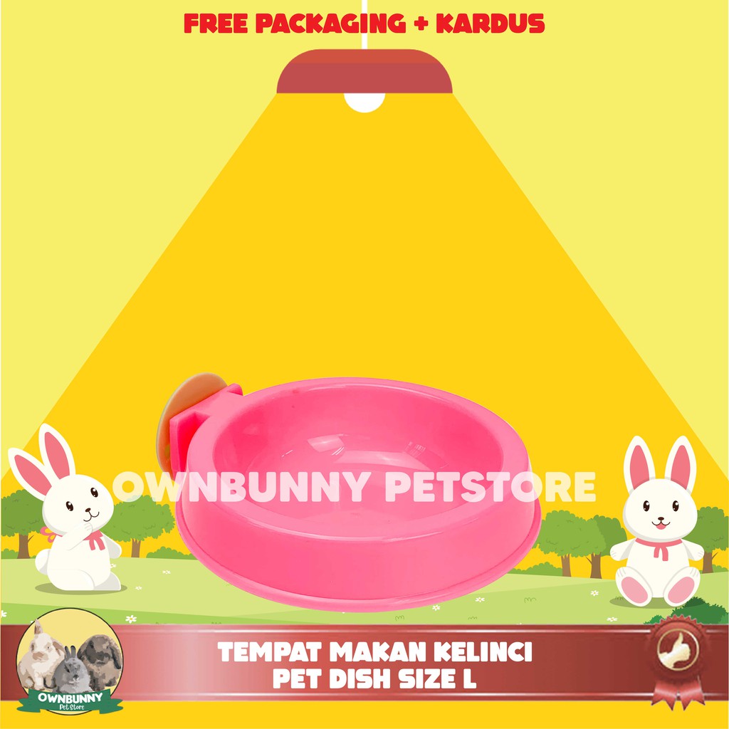 PET / FOOD DISH - TEMPAT MAKAN KELINCI DAN KUCING SIZE L