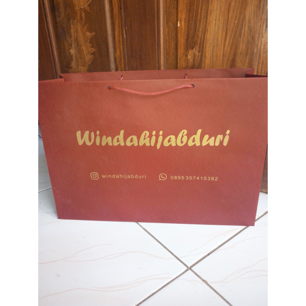 

Paperbag merah ukuran custom 3
